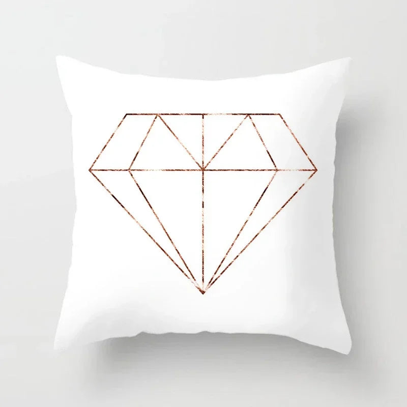 Axyaa Glitter Geometric Pineapple Pillow Covers - 45X45cm