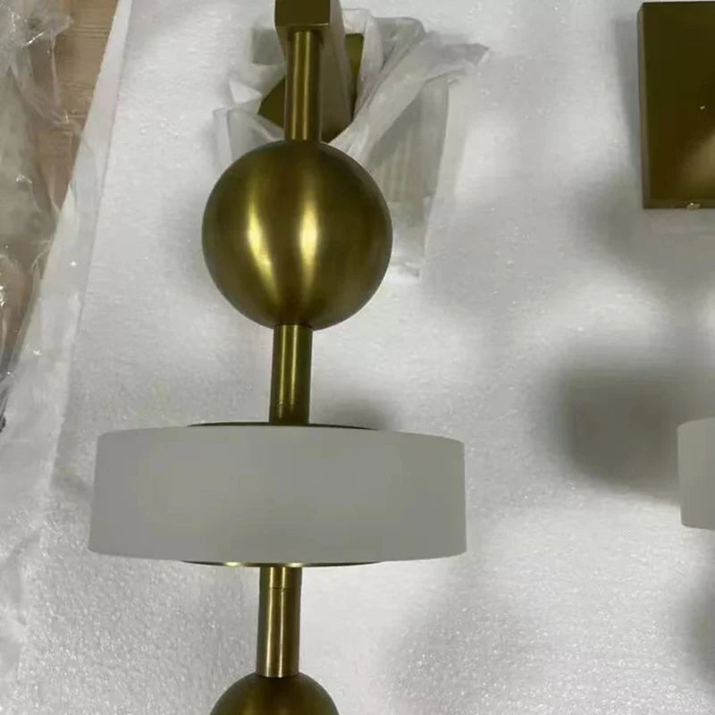 Axyaa White Acrylic Brass Wall Light - Modern Style for Home Decor