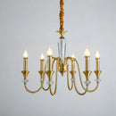 Axyaa Black Gold Iron Crystal Chandelier for Classic Indoor Home Lighting