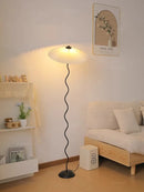Axyaa Minimalist Pleated Fabric Floor Lamp for Living Room and Bedroom