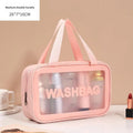Axyaa PVC Travel Toiletry Bag: Portable Makeup Organizer for Women, Cosmetic Storage Container