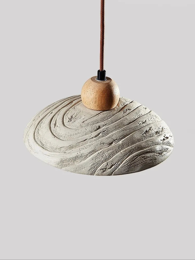 Axya Cement Chandelier: Wabi-sabi Style Pendant Lighting for Dining Table, Home, and Bedroom