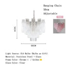 Axyaa Glass Chandelier Light: Elegant French Home Decor for Living Room, Bedroom, Hotel, Staircase.
