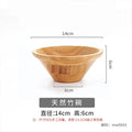 Axyaa Bamboo Salad Ramen Bowl Handcrafted Wooden Tableware Bowl