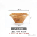 Axyaa Bamboo Salad Ramen Bowl Handcrafted Wooden Tableware Bowl