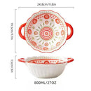 Axyaa Ceramic Soup Bowl with Handle - Large Capacity, Oven-Safe