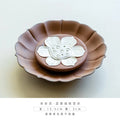 Axyaa Lotus Tea Tray with Gilded Silver Details & Handmade Rock Mud Pot