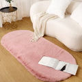 Axyaa White Faux Rabbit Fur Rug Ultra Soft Plush Carpet for Home Decor