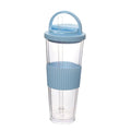 Axyaa Double-Layer Plastic Cup with Straw | Large Capacity | Leak-Proof | Student Friendly