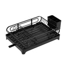 Axyaa Kitchen Countertop Storage Rack: Dish, Cutlery, Draining Tray, Knife, Fork, Cup Holder