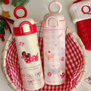 Axyaa Cute Puppy Thermos Insulation Cup, Stainless Steel Straw Tumbler