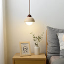Axyaa Yellow Travertine LED Pendant Light - Japanese Style Glass Fixture for Home Décor