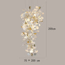 Axyaa Modern Vintage LED Stair Chandeliers for Living Room Ceiling Indoor Lighting