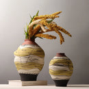 Axyaa Geometric Ceramic Vase | Colorful Graffiti Porcelain Flower Pot