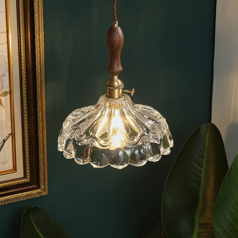 Axyaa Nordic LED Pendant Lamp Glass Hanging Light Fixtures for Home Decor