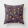 Axyaa Black Cat Party Halloween Anime Cushion Cover Ghost Skull Pumpkin Decor