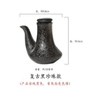 Axyaa Ceramic Oil Jar with Lid for Kitchen, Small Oil Bottle for Soy Sauce & Vinegar