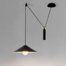 Axyaa Industrial Pulley Pendant Lights for Home Living Dining Kitchen