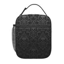 Axyaa Gothic Skull Damask Insulated Lunch Bag: Portable Thermal Cooler Tote