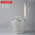 Axyaa Stainless Steel Noodle Funnel with Wooden Handle for Cooking, Fishing, and Rice