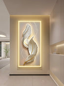 Axyaa Feather LED Wall Lamp for Bedroom Study Living Room