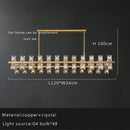 Axyaa Crystal Led Chandeliers - Luxury Gold Hanging Lamps for Living Room