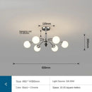Axyaa Nordic Light Luxury Chandelier Modern Dining Room Bedroom Warm Lamps