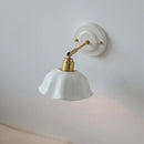 Axyaa Ceramic Flower LED Wall Sconce: Japanese Vintage Interior Light