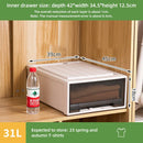 Axyaa Brown Drawer Storage Box for Clothes, Toys, Shoes - Space-Saving Organizer