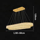 Axyaa Crystal Chandelier Stair Pendant Lamp Living Room Interior Lighting