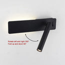 Axyaa Nordic LED Wall Lamp with Switch - Rotating, Ideal for Bedroom, Living Room & Study