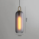 Axyaa Smoke Grey Glass Globe Pendant Light for Industrial Style Living Spaces