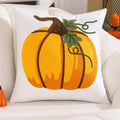 Embroidered Pumpkin Halloween Pillowcase by Axyaa - Cotton Throw Cushion Cover