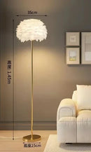 Axyaa Feather Floor Lamp - Nordic Minimalist Luxury Light for Bedroom Living Room