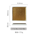 Axyaa Gold-Plated Ceramic Sushi Plate | Premium Tableware for Steak, BBQ, and More