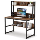 Axyaa Computer Desk with Hutch and Bottom Storage Shelf for Home Office