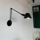 Axyaa Vintage Swimming Arm Wall Lamp Rustic Retro Adjustable Reading Light Applique Luminaire