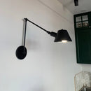 Axyaa Vintage Rustic Wall Lamp Adjustable Iron Arm Reading Light
