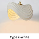 Axyaa Modern White Resin Pendant Light Chandelier for Kitchen Counter