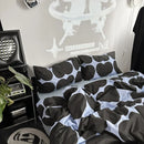 Axyaa Striped Duvet Cover with Pillowcase Set, Twin-Queen Size, Fashionable Home Bedding
