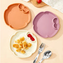 Axyaa Silicone Dinner Plates Durable Salad Plate Reusable Microwave Safe Tableware