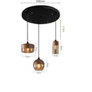 Axyaa Glass Nordic Pendant Lamp for Dinning Room and Cafe, Modern Industrial Lighting Fixtures