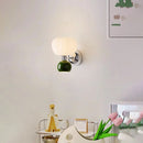 Axyaa Nordic Pumpkin Wall Sconce Light: Modern Soft Style Bedroom Decor Luxe