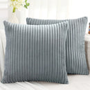 Axyaa Soft Plush Corduroy Pillow Cover for Stylish Living Room Decor