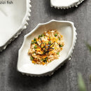 Axya Crab Shell Ceramic Bowls Set - Solid Color Tableware Dinner Plate
