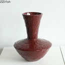 Axyaa Hammered Ceramic Vase Modern Plant Pot Table Decoration Floral Vases