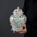 Axya Porcelain Tea Storage Jar Vintage Chinese Kitchen Container