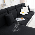 Axyaa Flocking Sofa Seat Cushion Cover Stretch Slipcover for Living Room Decor