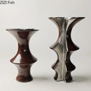 Axyaa Ceramic Knot Vase for Desk Decor, Floral Arrangements and Room Aesthetic
