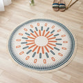 Axyaa Nordic Style Cotton Linen Round Carpets Boho Retro Handmade Floor Mats
